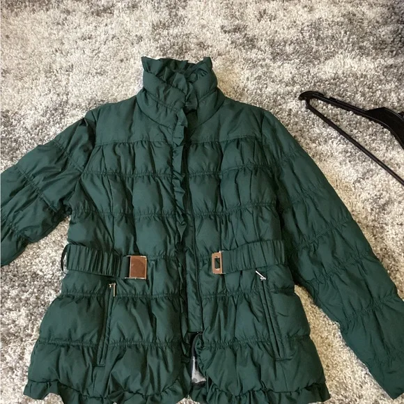 Mac & Jac Forest Green Quilted Down Jacket - Picture 5 of 9